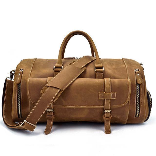 The Bard Weekender | Handmade Leather Duffle Bag - Overture Gifts