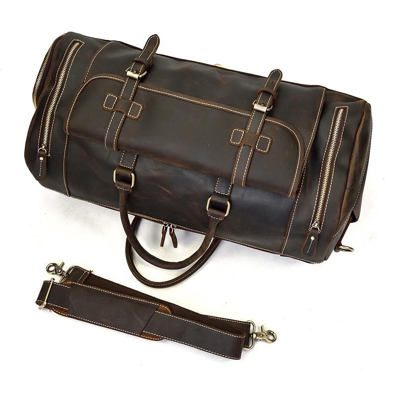 The Bard Weekender | Handmade Leather Duffle Bag - Overture Gifts