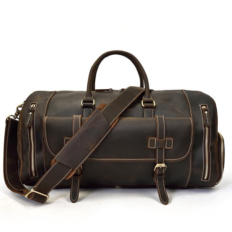 The Bard Weekender | Handmade Leather Duffle Bag - Overture Gifts