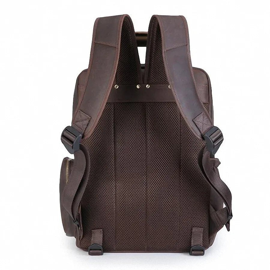 The Gaetano | Large Leather Backpack Camera Bag with Tripod Holder - Overture Gifts