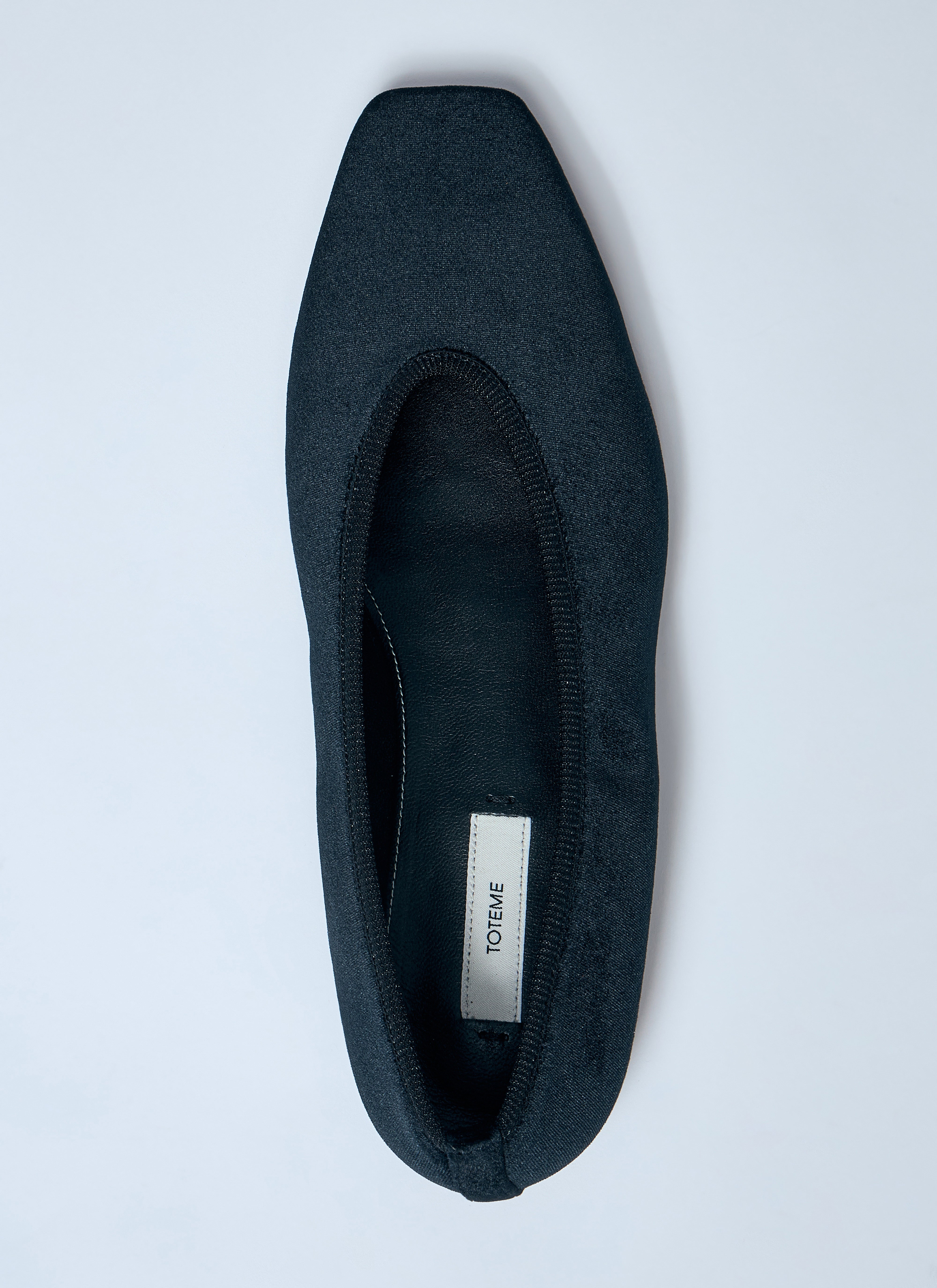 Toteme Women Minimalist Velvet Ballerina Flats