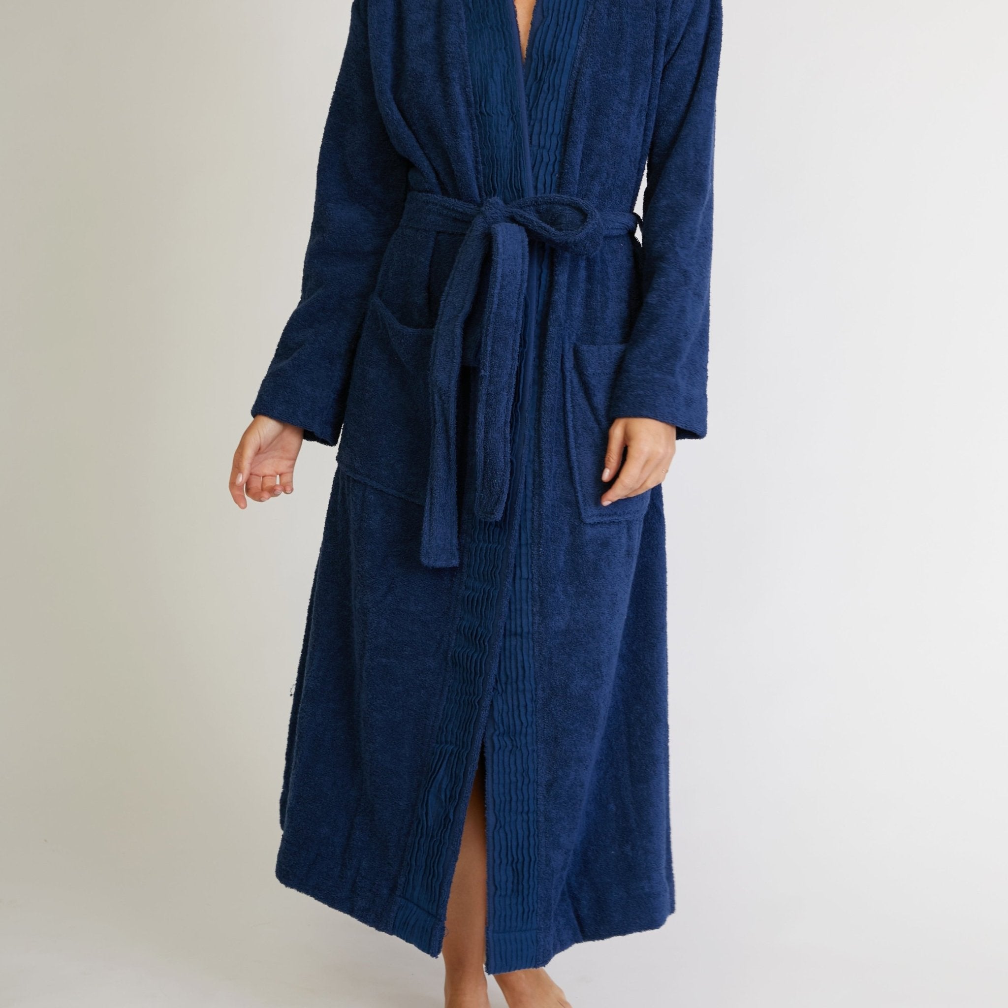 Turkish Cotton Terry Cloth Pleated Bathrobe - Overture Gifts