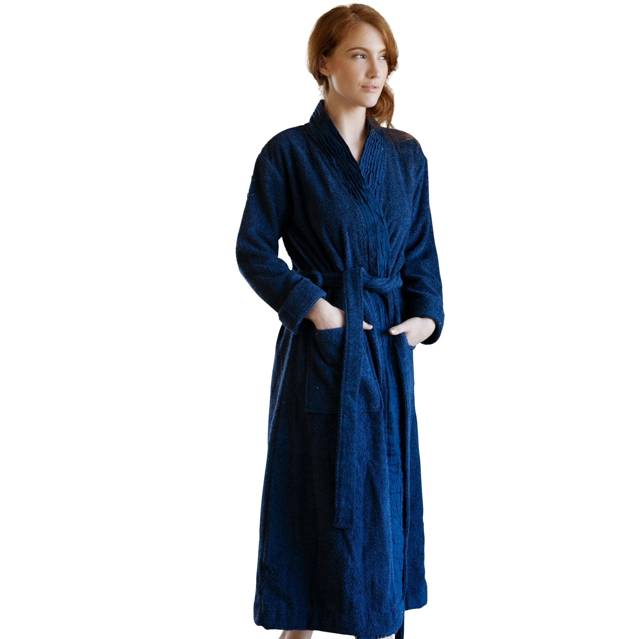 Turkish Cotton Terry Cloth Pleated Bathrobe - Overture Gifts