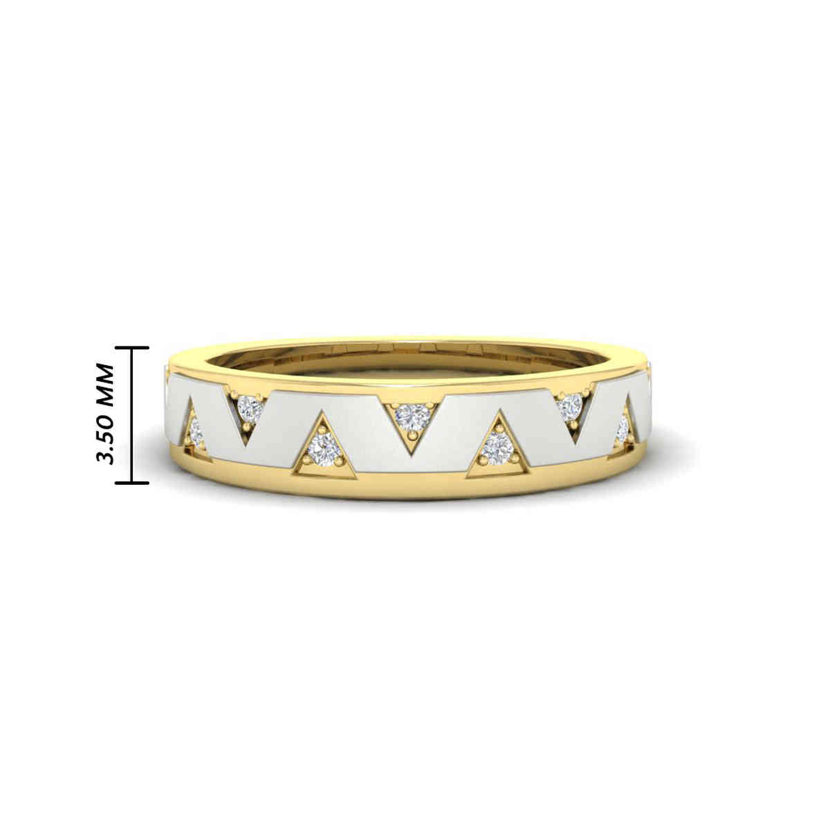 Two Tone Male Wedding Band