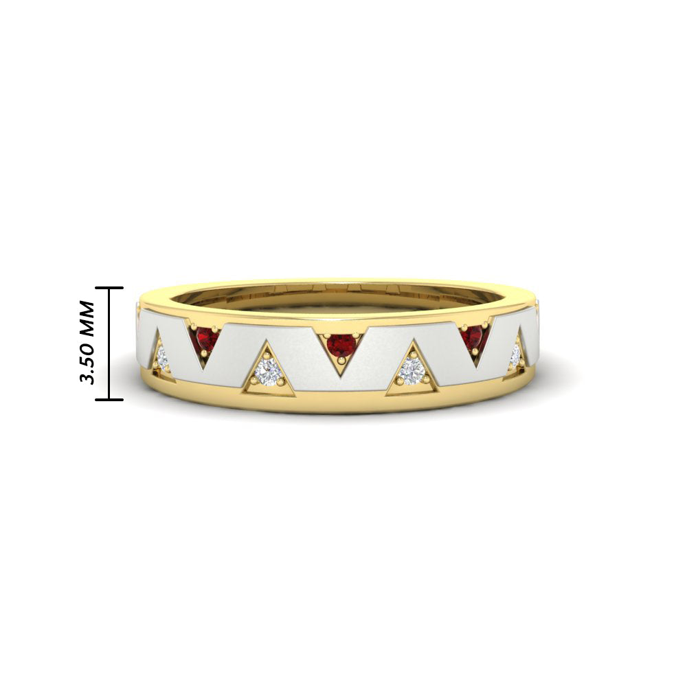 Two Tone Male Wedding Band