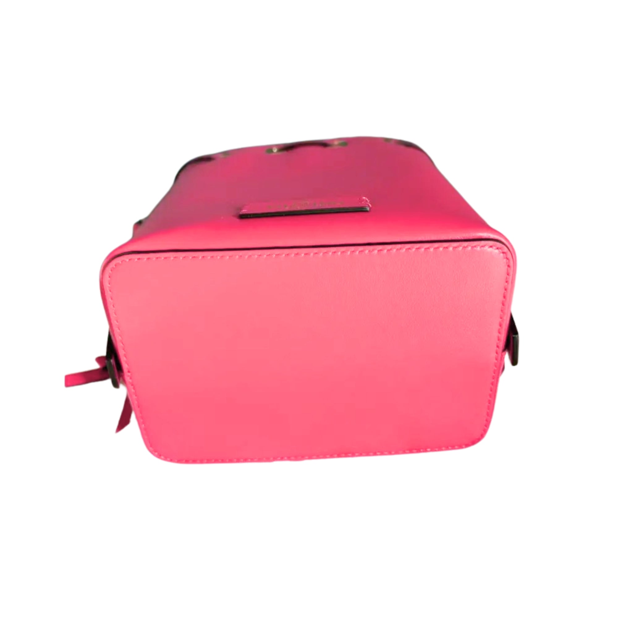 Valentino Garavani VLogo Walk Bucket Bag Pink Calf Leather Crossbody