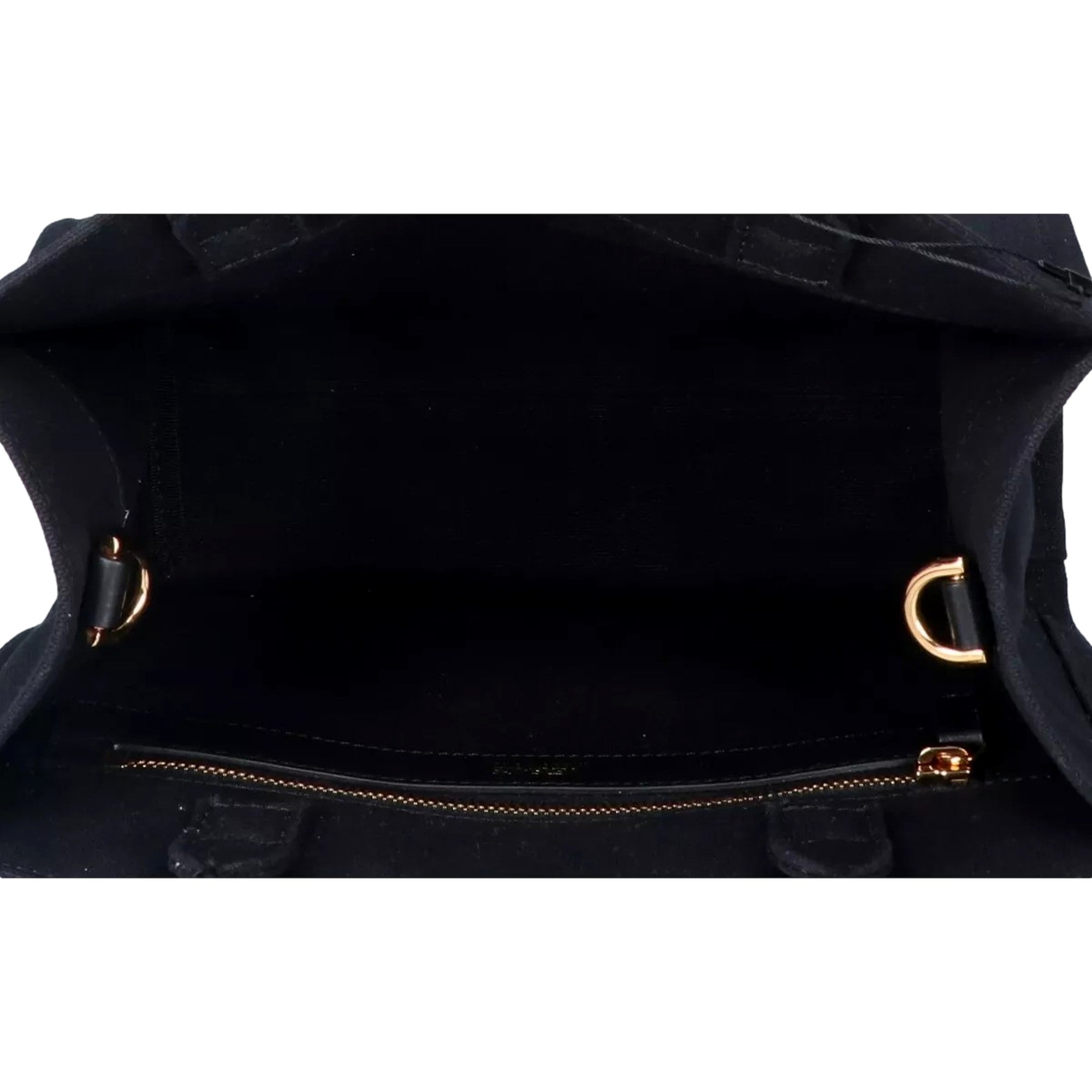 Versace Mini Tote Bag Nero Black Canvas Studded Logo Crossbody