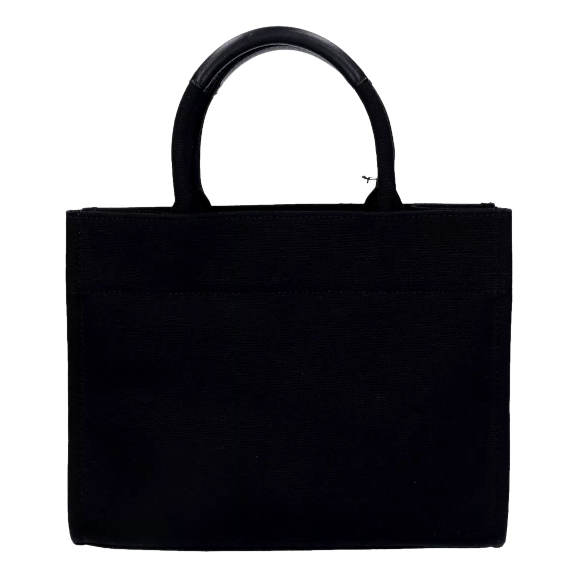 Versace Mini Tote Bag Nero Black Canvas Studded Logo Crossbody
