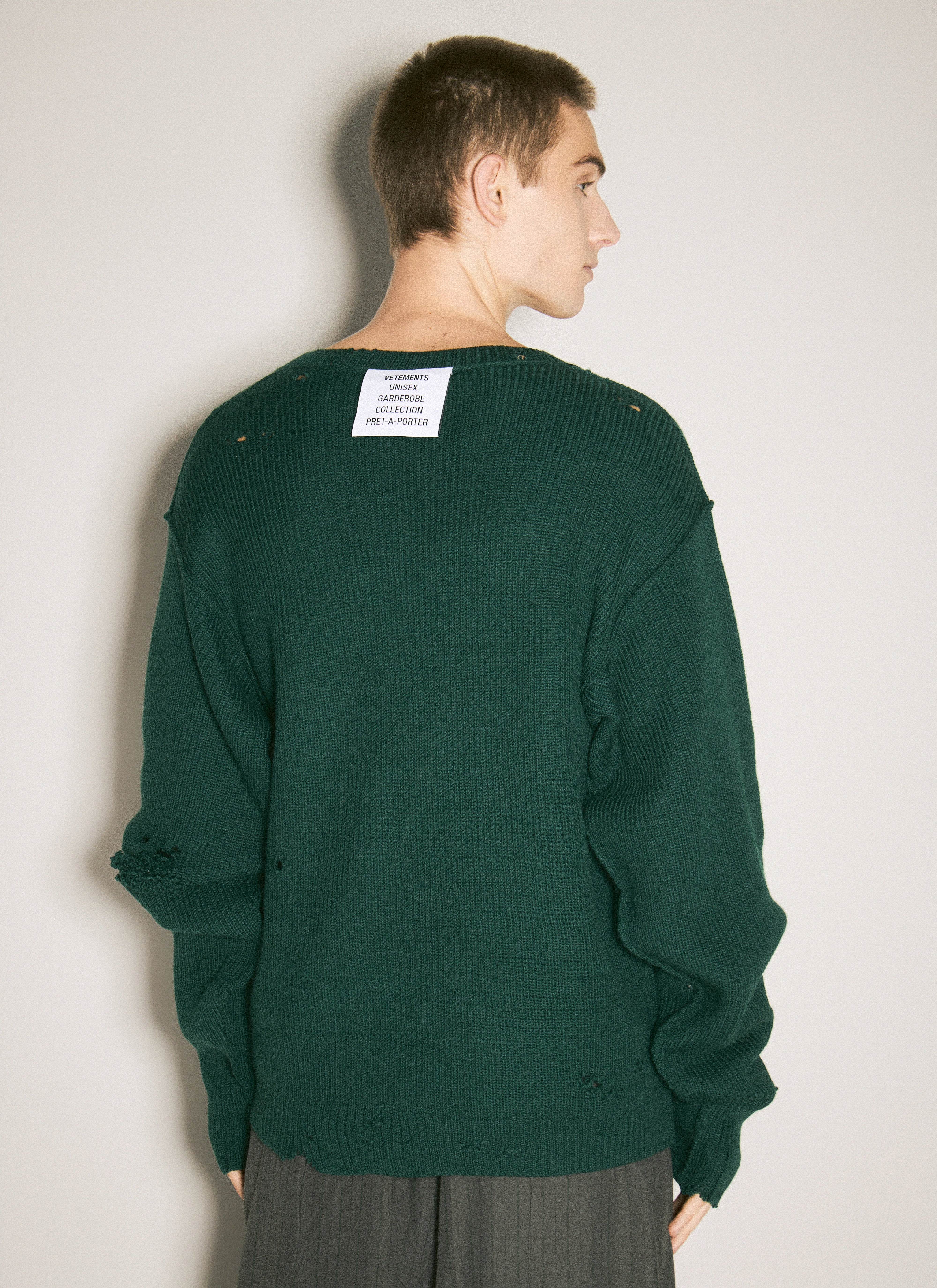 Vetements Men Destroyed Sweater
