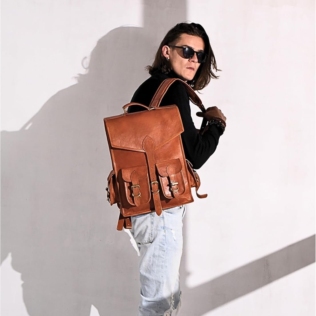 Vintage Leather Backpack Rucksack - Overture Gifts
