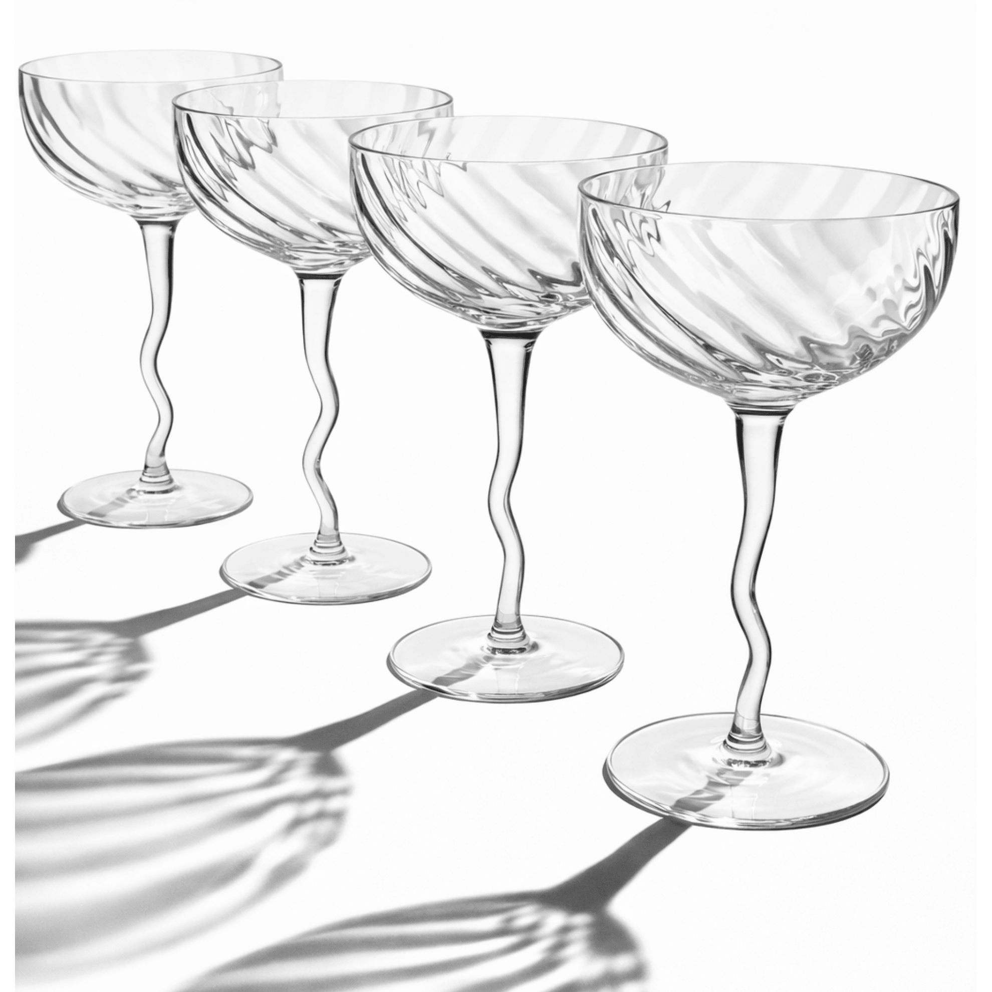 Vivre Luxury Crystal Coupe Glasses – Set of 4 - Overture Gifts