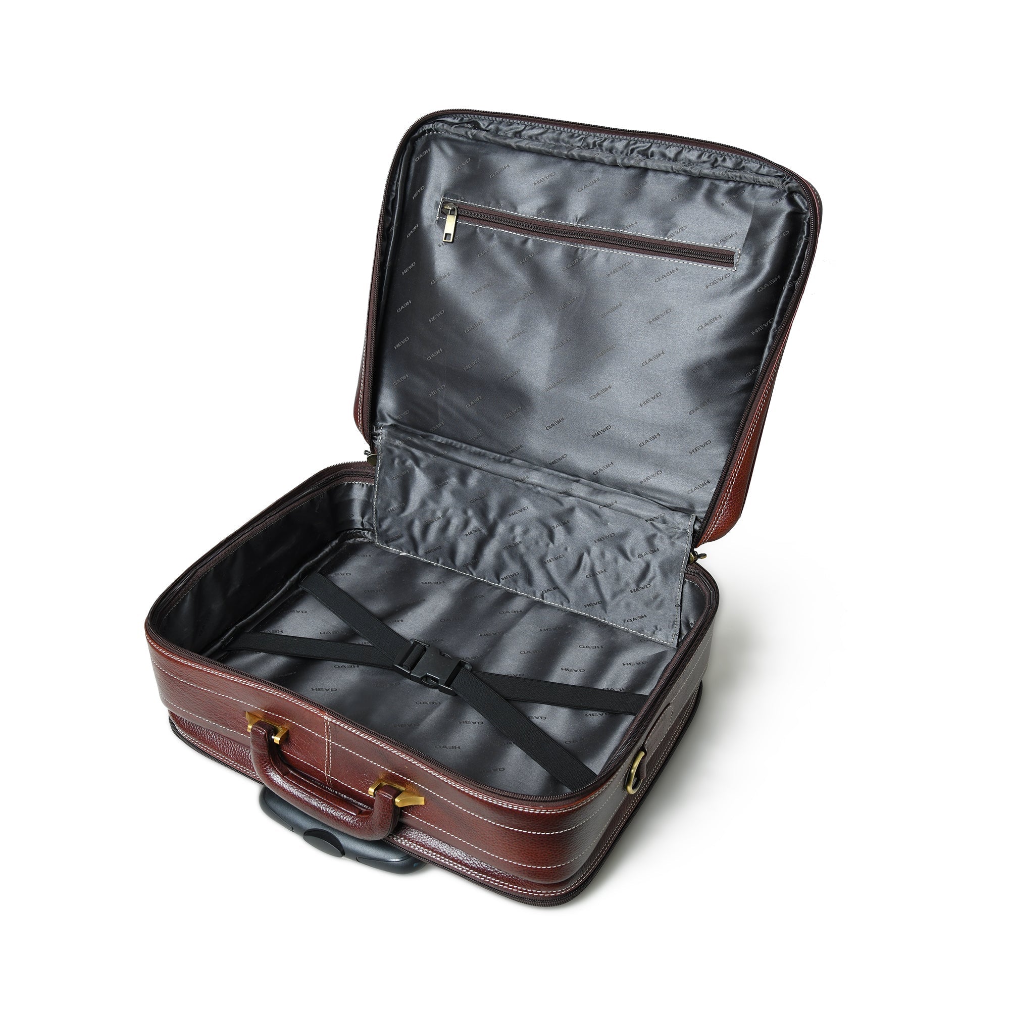 Wanderer Leather Trolly Suitcase Bag - Overture Gifts