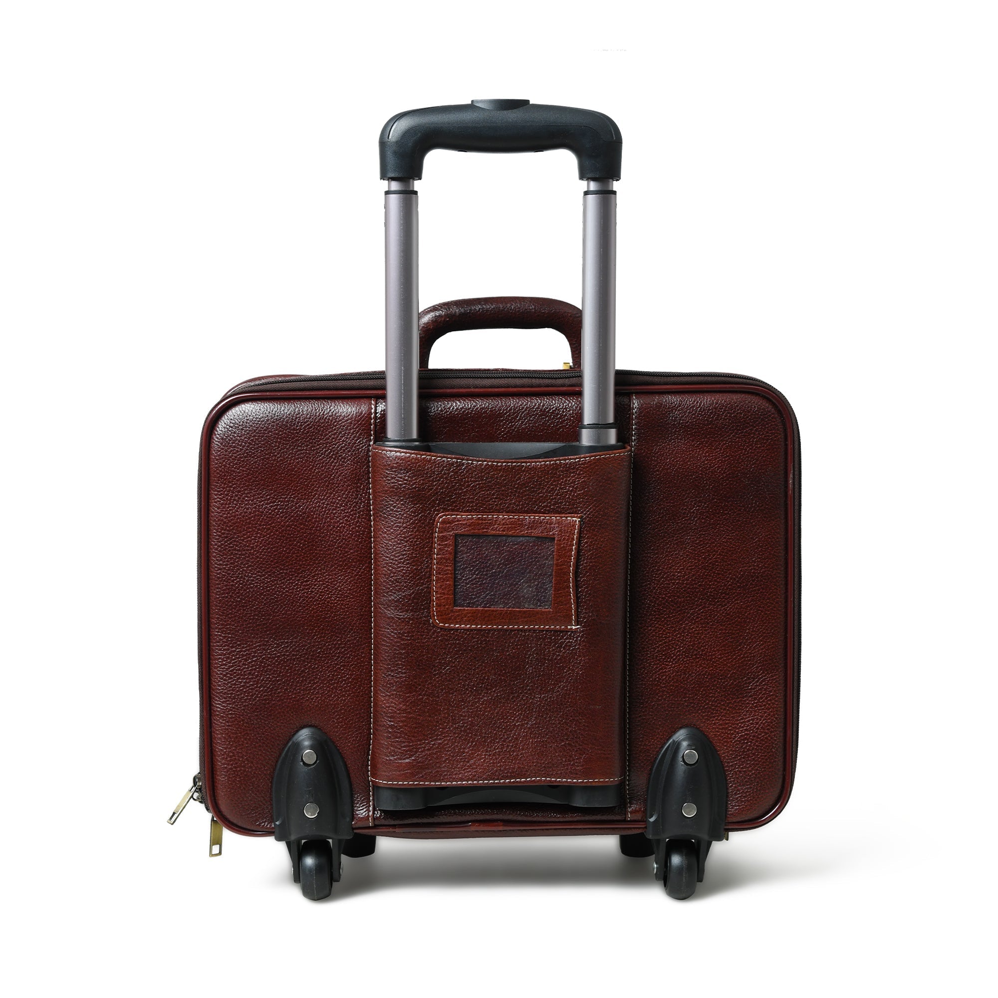 Wanderer Leather Trolly Suitcase Bag - Overture Gifts