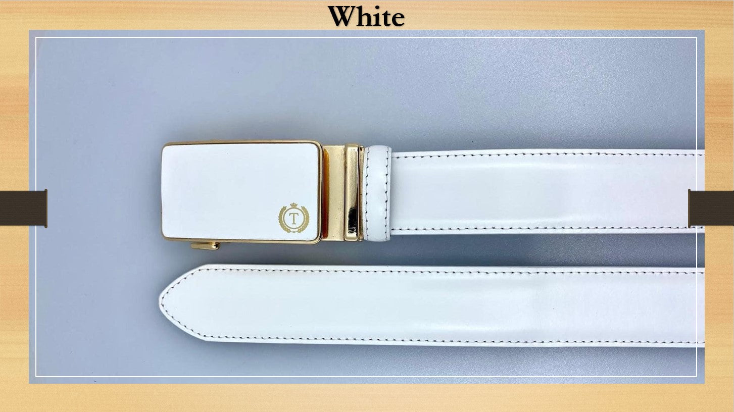 Handmade Luxury Italian Leather Ratchet Smart Belt for Men – Automatic Adjustable Men's Dress Belt | Multiple Colors