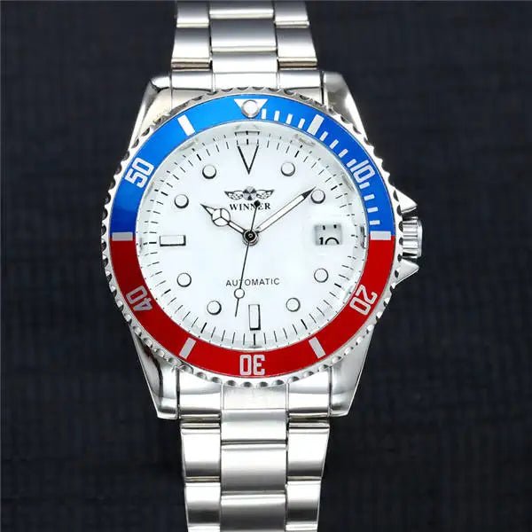 Winner Top Brand Luxury Blue Men Watch Automatic Skeleton Mechanical Wristwatch Male Man Watches Hour Relogio Masculino - Overture Gifts