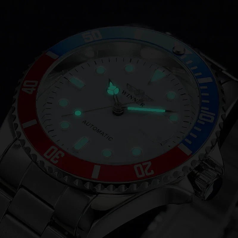 Winner Top Brand Luxury Blue Men Watch Automatic Skeleton Mechanical Wristwatch Male Man Watches Hour Relogio Masculino - Overture Gifts