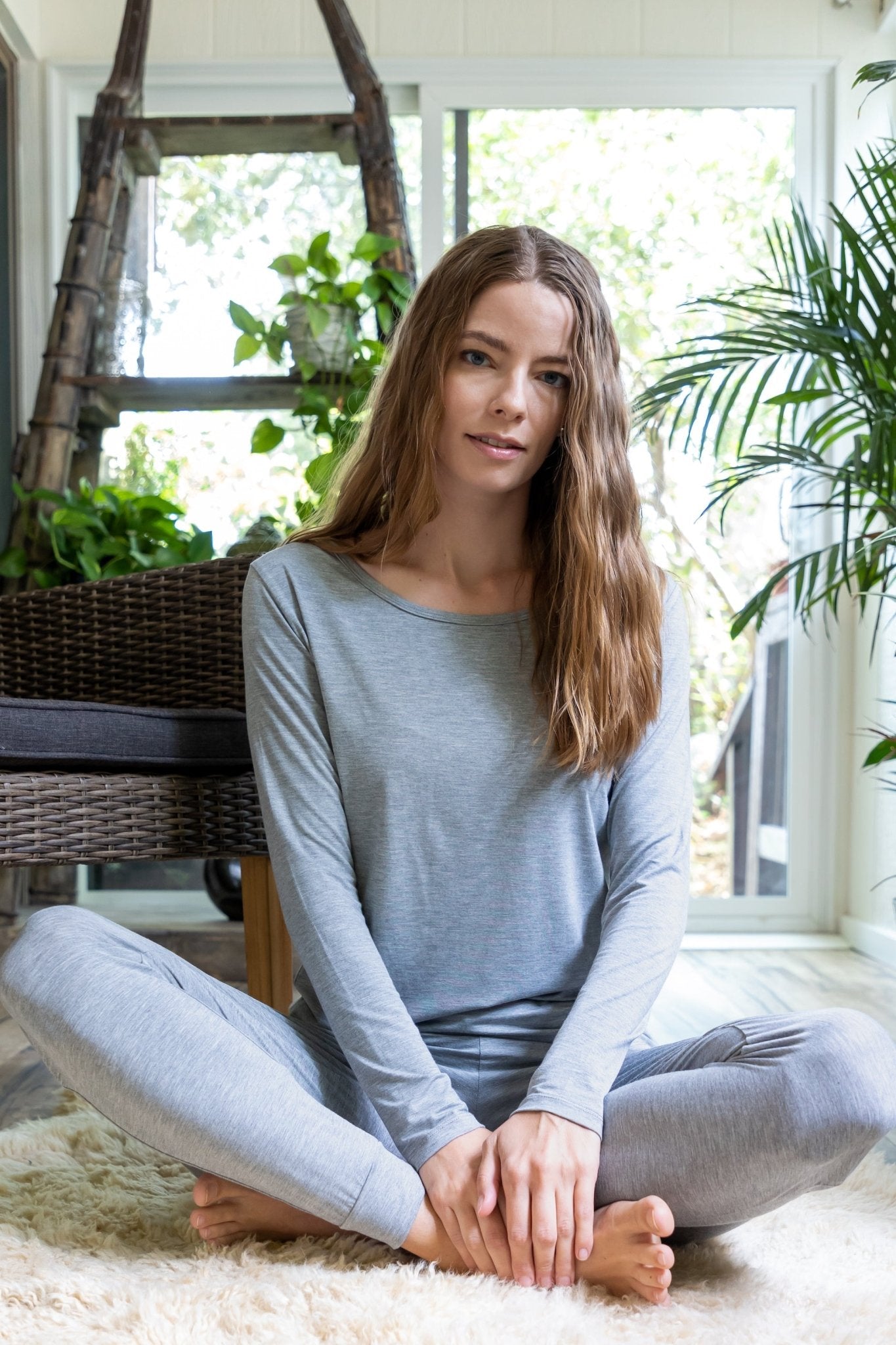 Women's Bamboo Lounge Long Sleeve T-Shirt - Overture Gifts