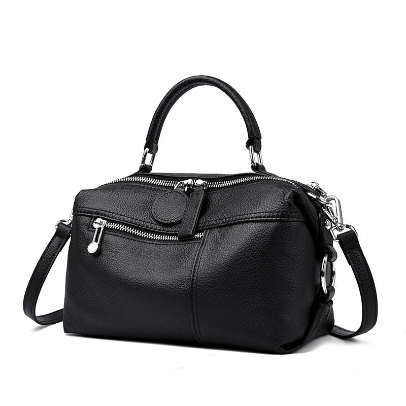 Womens Shoulder Bag Made From Premium Full-grain Cowhide For A Luxurious - Overture Gifts