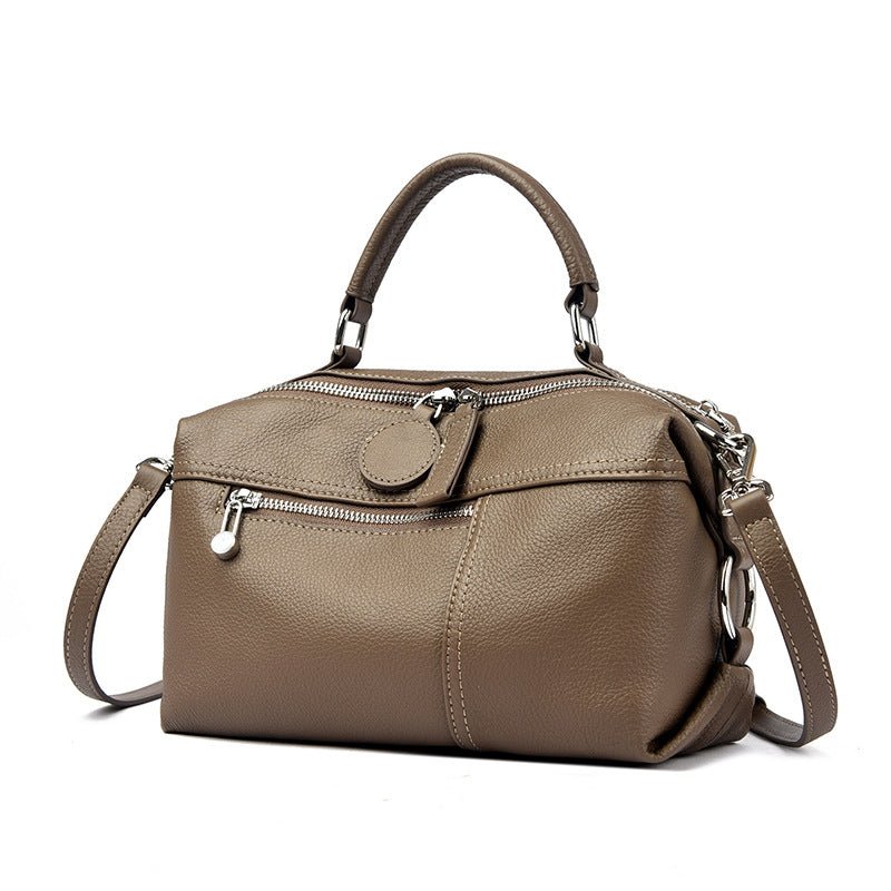 Womens Shoulder Bag Made From Premium Full-grain Cowhide For A Luxurious - Overture Gifts