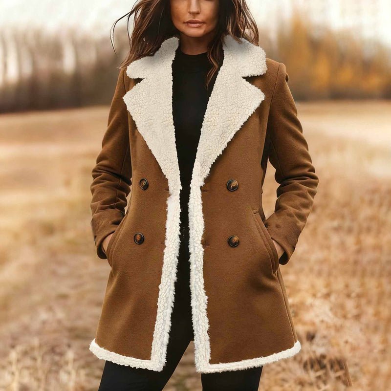 Women's Suede-Look Trench Coat - Overture Gifts
