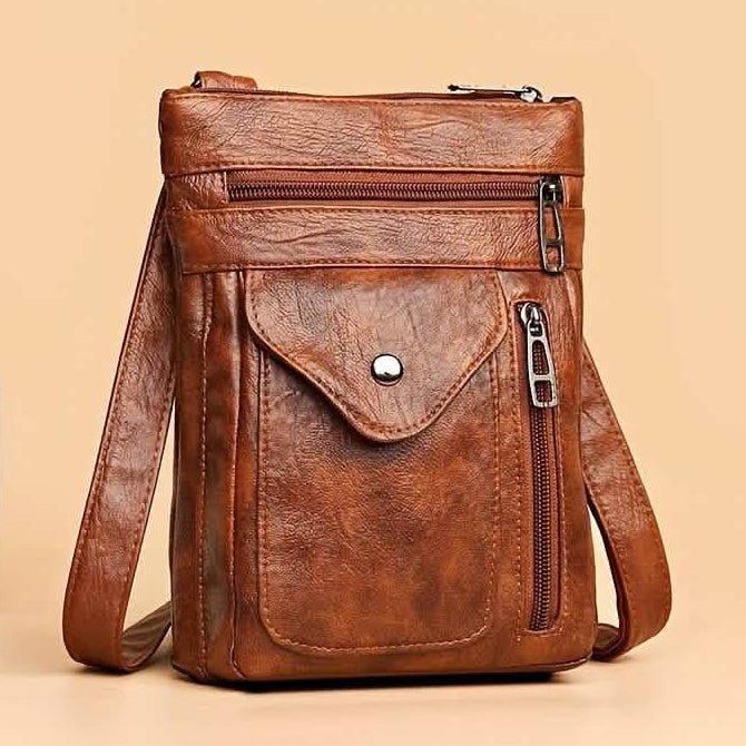 Women’s Vintage Leather Crossbody Bag - Overture Gifts