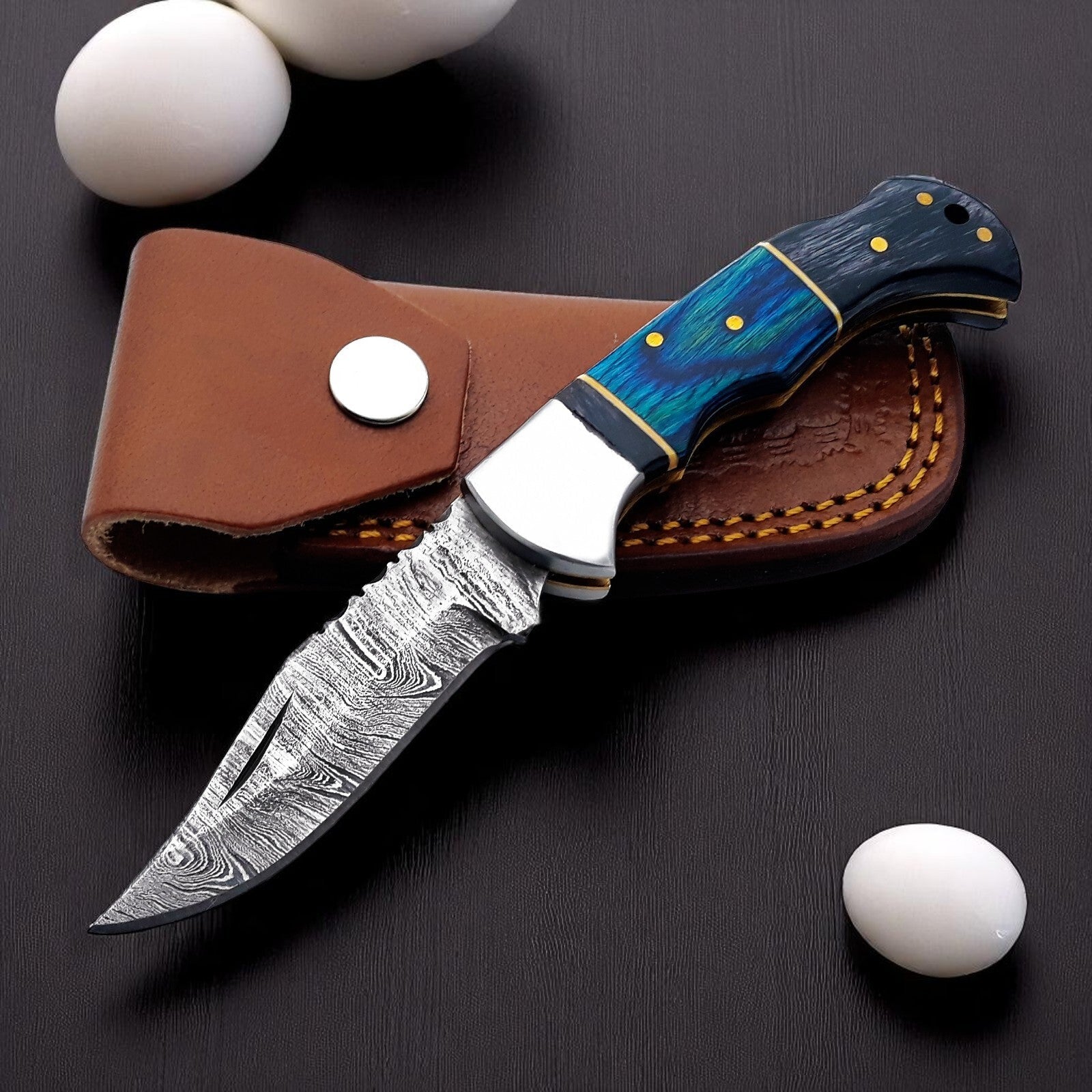 Wood Handle Folding Knife | Back Lock - Overture Gifts
