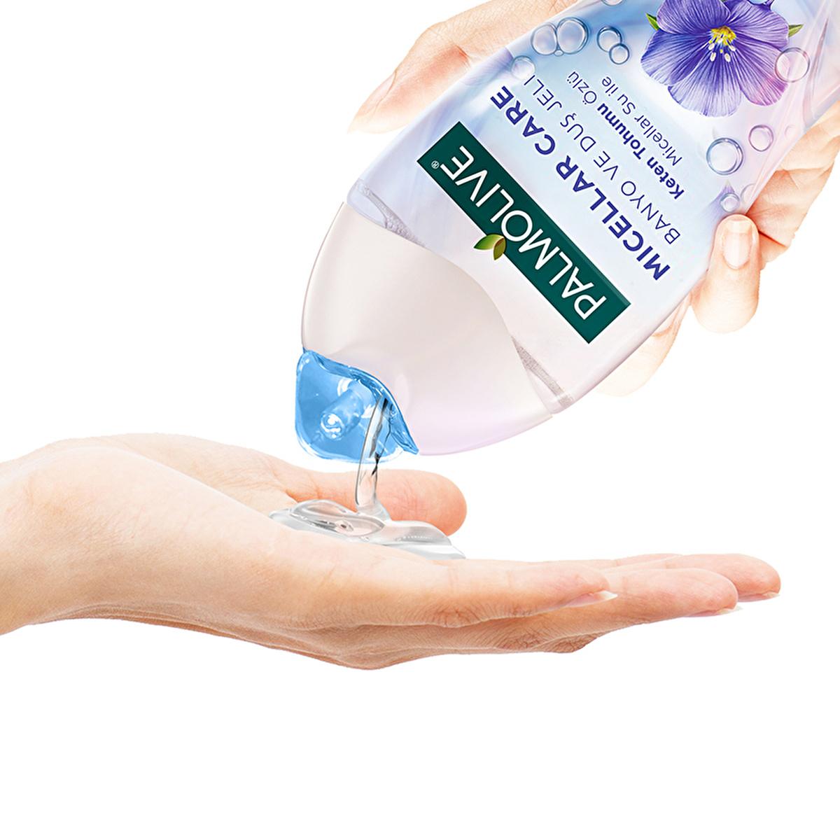 Palmolive Micellar Care Bath & Shower Gel: Gentle, Natural Body Wash for Daily Moisturizing & Sensitive Skin - Flaxseed Enriched, 16.91 fl oz