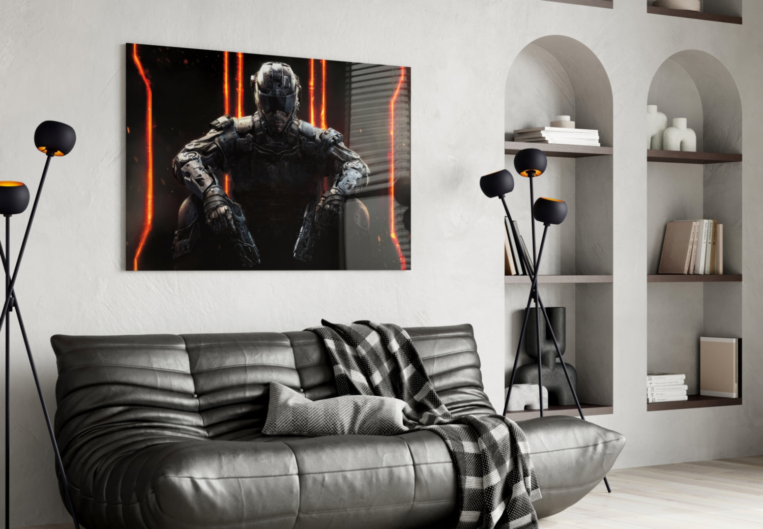 Tactical Soldier Squad Glass Wall Art