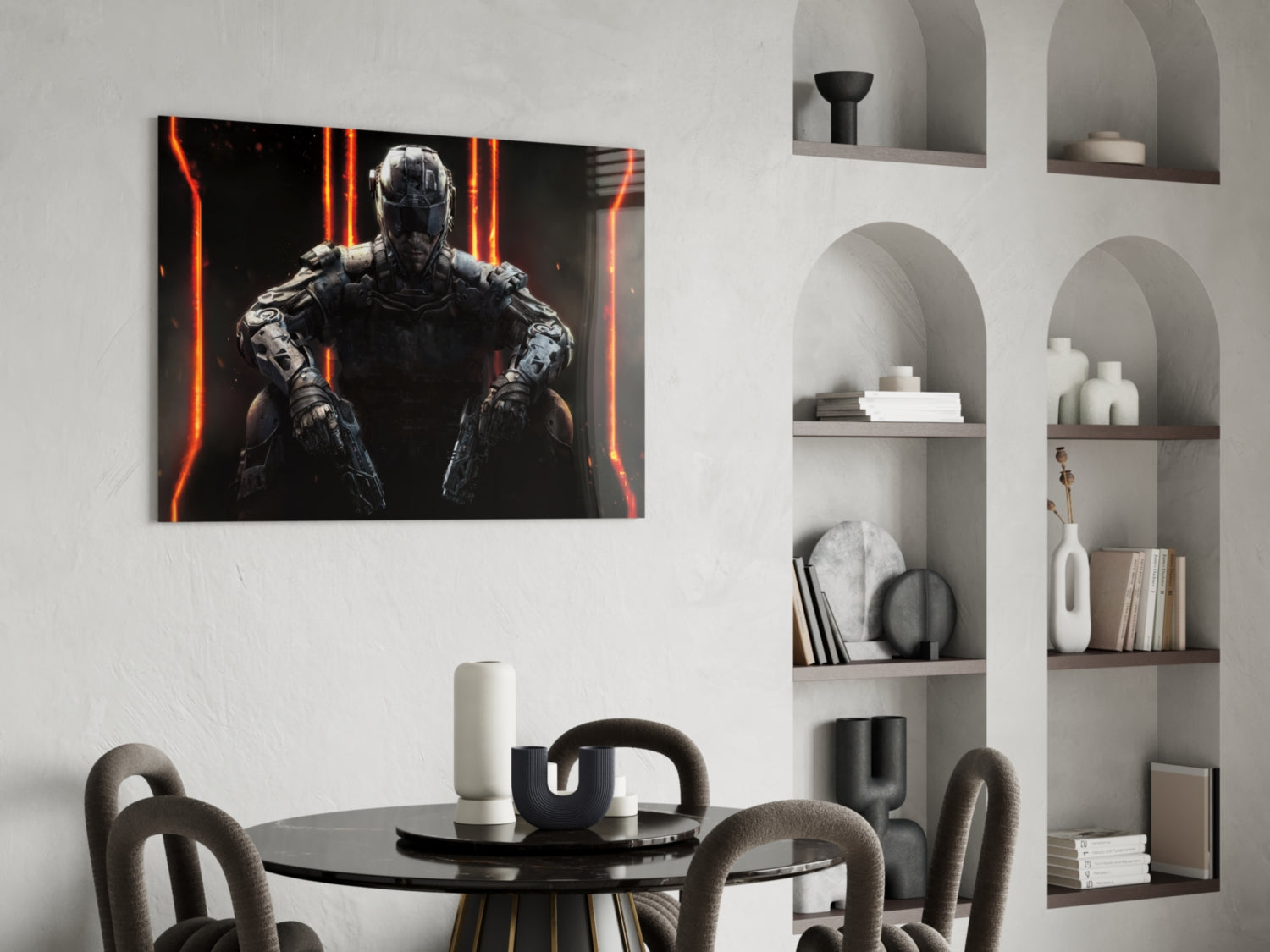 Tactical Soldier Squad Glass Wall Art